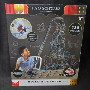 FAO Schwarz Roller Coaster Build Set 736 Piece Buildable Coaster